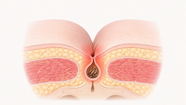 Pilonidal Sinus  problem at Natal Cleft 